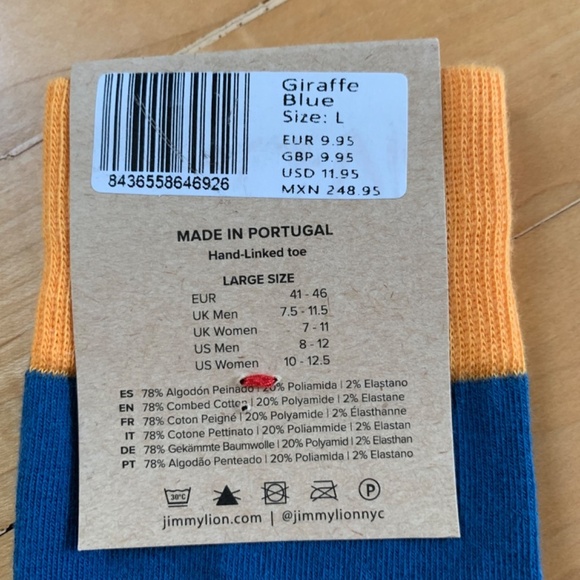 NWT Jimmy Lion Giraffe Socks - Unisex - Gift - Picture 4 of 4